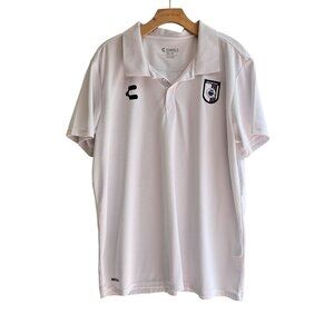 Charly Querétaro FC White Polo Shirt EG/XL Dry Factor Breathable Fabric Mens, XL